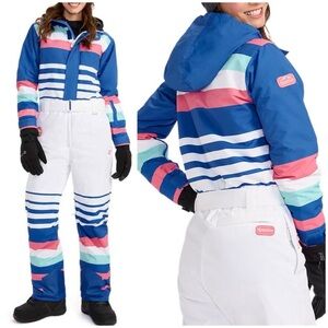 NWT Tipsy Elves Icy U Snow Suit Ski Bunny Snowboard Retro Stripe Sz L